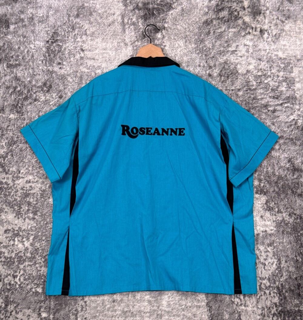 Vintage Roseanne Show Bowling Shirt XXL Mens Embroidered Cast Crew Button Down